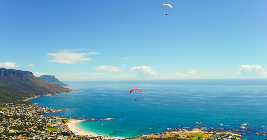 Skydiving or Paragliding Both offer an unforgettable way to see Cape Town